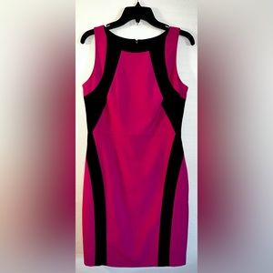 Marc New York Colorblock Dress Size 6 Black and Fuchsia